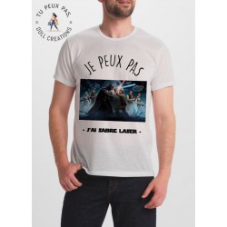 T-shirt j'peux pas j'ai sabre laser - cadeau homme sport
