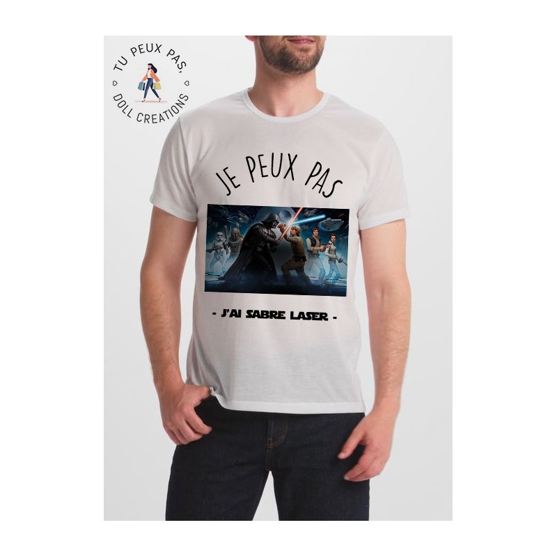T-shirt j'peux pas j'ai sabre laser - cadeau homme sport