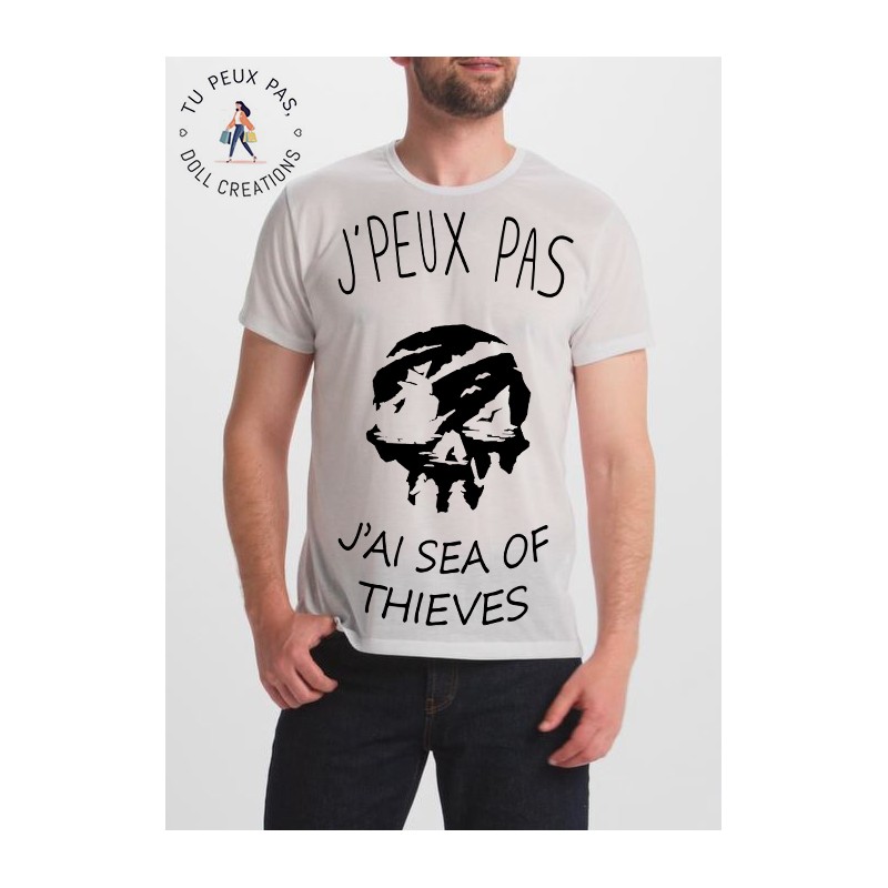 T-shirt j'peux pas j'ai pas j'ai Sea Of Thieves- cadeau gamer pirate