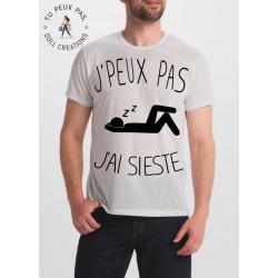 T-shirt j'peux pas j'ai sieste - cadeau homme