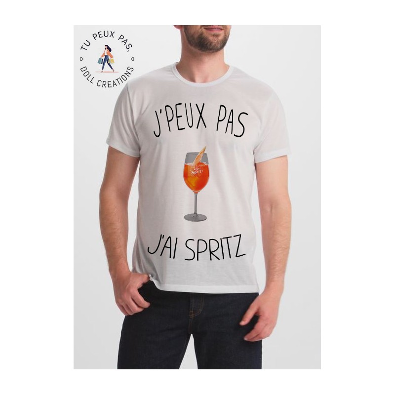 T-shirt j'peux pas j'ai spritz - cadeau homme boisson