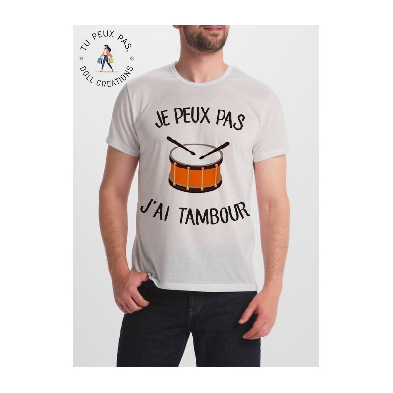 T-Shirt je peux pas j'ai tambour - homme Cadeau