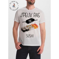 t-shirt je peux pas j'ai sushi - cadeau homme