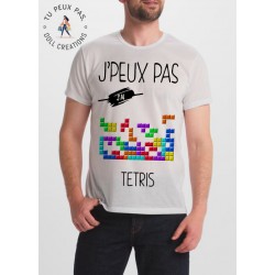 T-shirt Je peux pas j'ai tetris - homme cadeau