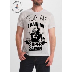 T-shirt j'peux pas J'ai Training to go super saiyan - cadeau homme