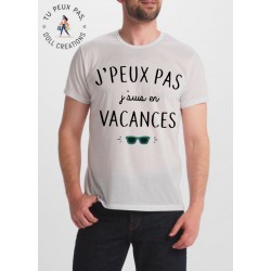 T-shirt Je peux pas j'suis en vacances - homme