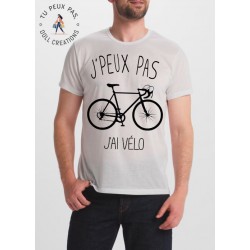 T-shirt j'peux pas j'ai vélo - cadeau homme