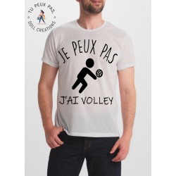 T-shirt j'peux pas j'ai Volley Ball - cadeau homme sportif
