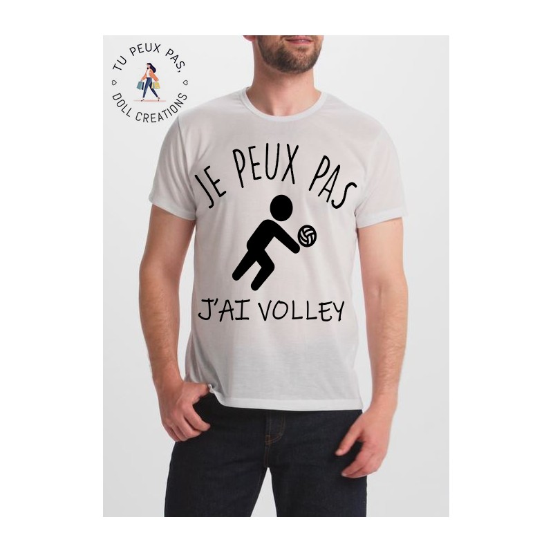 T-shirt j'peux pas j'ai Volley Ball - cadeau homme sportif