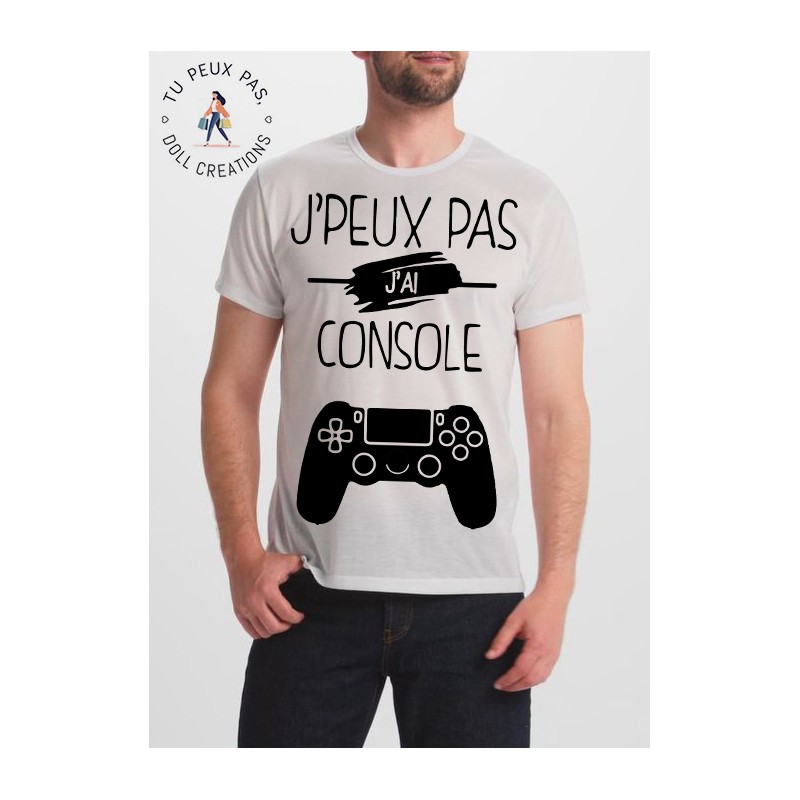 T-Shirt Je peux pas j'ai console - Cadeau Pro Gamer