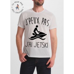 T-shirt j'peux pas j'ai Jetski- cadeau homme à la mer