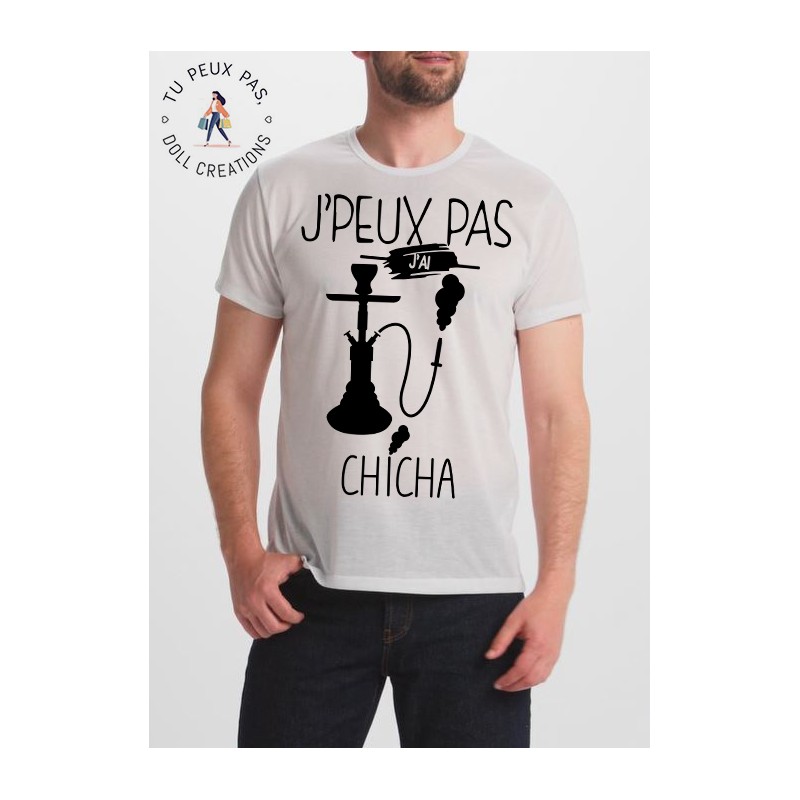 T-shirt j'peux pas j'ai chicha - cadeau Humour Narguilé