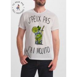 T-shirt j'peux pas j'ai mojito - cadeau Humour homme