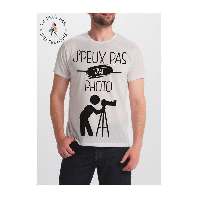 T-Shirt Je peux pas J'ai Photo - Cadeau homme photographe