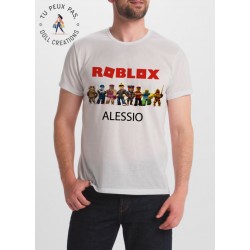 TShirt look roblox personnalisable avec prénom - Adulte