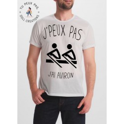 T-shirt j'peux j'peux pas j'ai aviron - cadeau homme sport