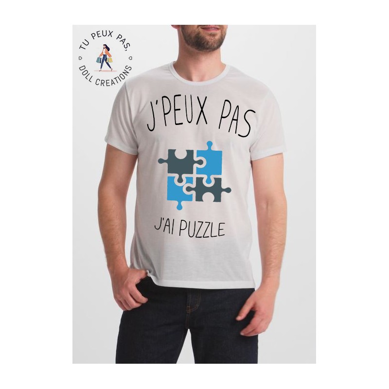 T-shirt j'peux pas j'ai puzzle - cadeau homme jeu
