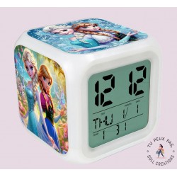 Réveil personnalisé – Idée cadeau et design unique - Reine des neiges Disney