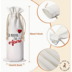 Sac à bouteille de vin - Je peux pas j'ai apéro - cadeaux