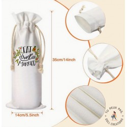 Sac à bouteille de vin - Eat drink and be married - cadeaux