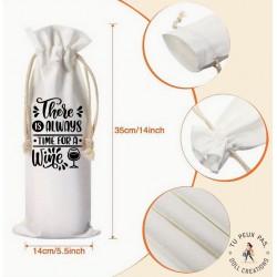 Sac à bouteille de vin - There is always time for a wine  - cadeaux
