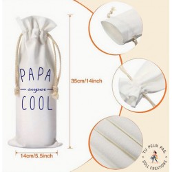 Sac à bouteille de vin - Papa super cool - cadeaux papa