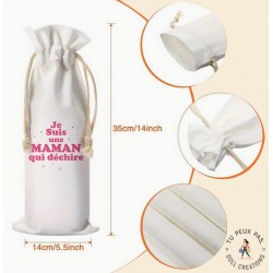 Sac à bouteille de vin - Je suis une maman qui déchire - cadeaux maman