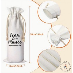 Sac à bouteille de vin - Team mariée - cadeaux mariage