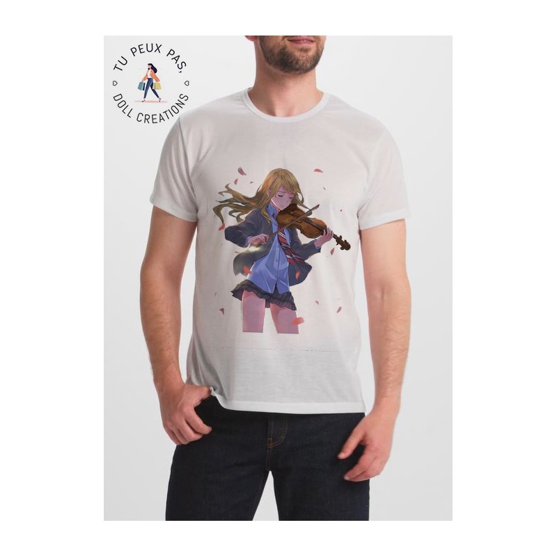 T-Shirt Your Lie in April manga - homme