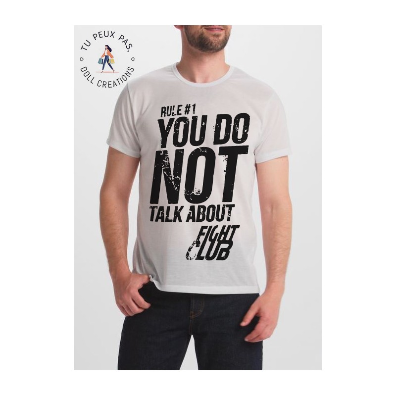 T-Shirt regle 1 Tu ne parles pas du Fight club - homme
