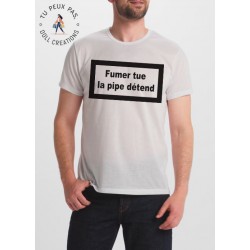 T-Shirt Fumer tue , la pipe détend