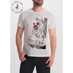 T Shirt Princesse Mononoke San ashitaka anime manga Japon japonais Studio Ghibli