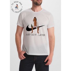 t-shirt BoJack Horseman Art just do it later - cadeau homme