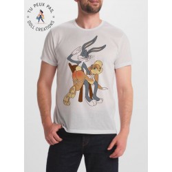 t-shirt Vilain bugs Lola Bunny Slap, Looney Tunes - cadeau homme