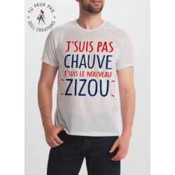 T-shirt Je ne suis pas chauve Je suis le nouveau Zizou - Homme
