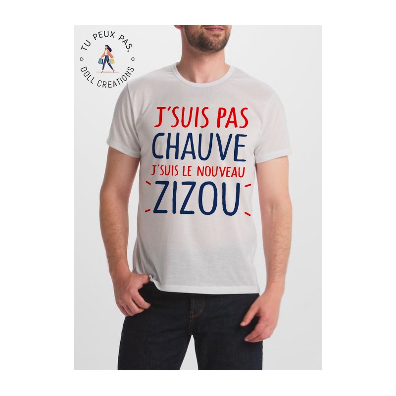 T-shirt Je ne suis pas chauve Je suis le nouveau Zizou - Homme