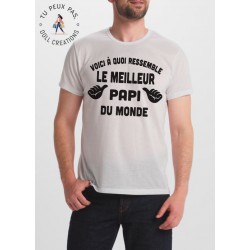 T-shirt Voilà à quoi ressemble le meilleur papi du monde - cadeau homme grand père