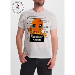 T-shirt Salameche Jail Prison - Taille adulte