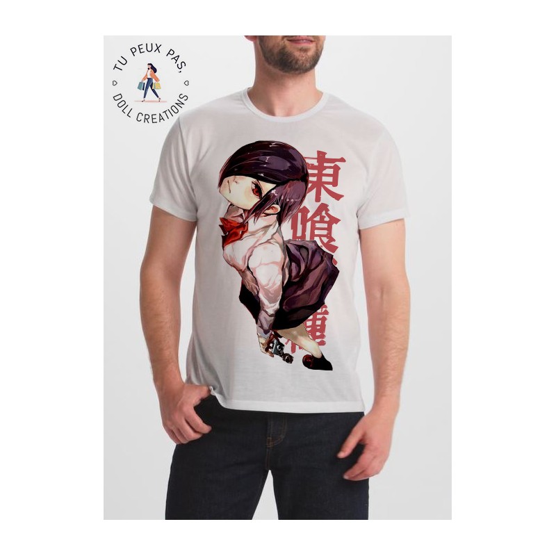 T-shirt Tokyo Ghoul Touka Manga - Dessin Anime - Homme