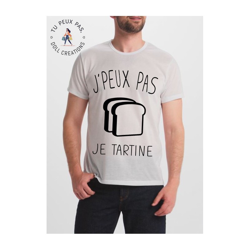 t-shirt j'peux pas jetartine - cadeau homme