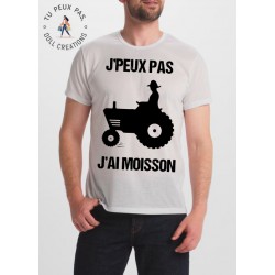 t-shirt j'peux pas j'ai moisson - cadeau homme