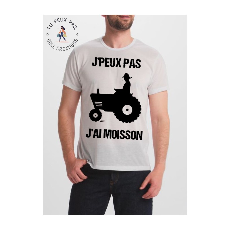 t-shirt j'peux pas j'ai moisson - cadeau homme