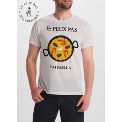 t-shirt je peux pas j'ai paella - cadeau homme