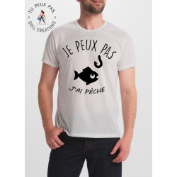 T-shirt Je peux pas j'ai pêche - homme