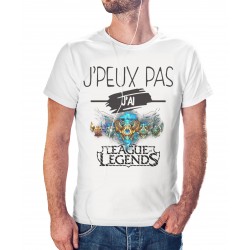 T-Shirt Je peux pas J'ai League Of Legends - Cadeau Gamer MOBA