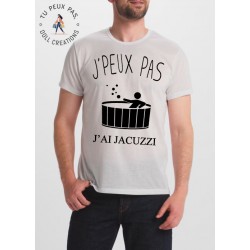 T-Shirt Je peux pas j'ai jacuzzi Homme - Cadeau Natation