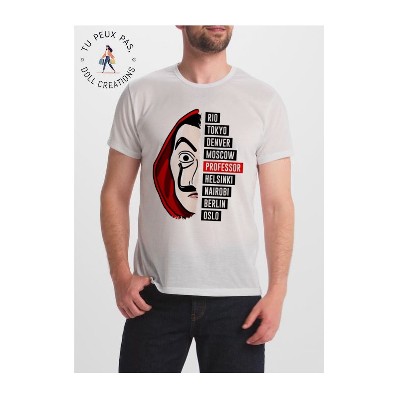 T-shirt casa de papel Personnage - cadeau homme