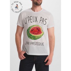 T-shirt j'peux pas j'ai pastèque - cadeau homme été apéro