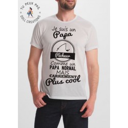 T-shirt Je suis un papa pêcheur comme un papa normal mais carrément plus cool