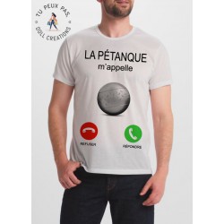 T-shirt la pétanque m'appelle - homme cadeau